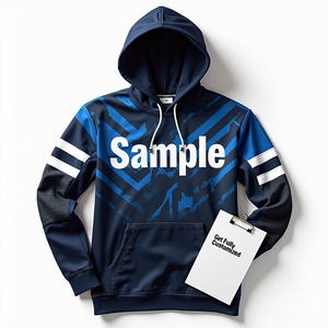 Sudadera con Capucha para Hombre, Personalizada, Estilo Urbano, Holgada, Duradera, Sublimada, 100% Poliéster, Mezcla de Algodón Básico, Estilo Relajado - Product Image 2