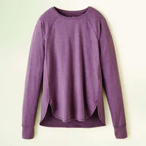 92%Recycled Polyester 8%Spandex Slim Fit Quick Drying Anti Adour Moonscape Purple Mix Women Renew Breathable Long Sleeve T-Shirt