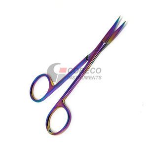 Tijeras Quirúrgicas Manuales para Microdiscección con Puntas Afiladas y Hojas Curvas de Acero Inoxidable para Uso en la Escuela de Medicina - Product Image 3