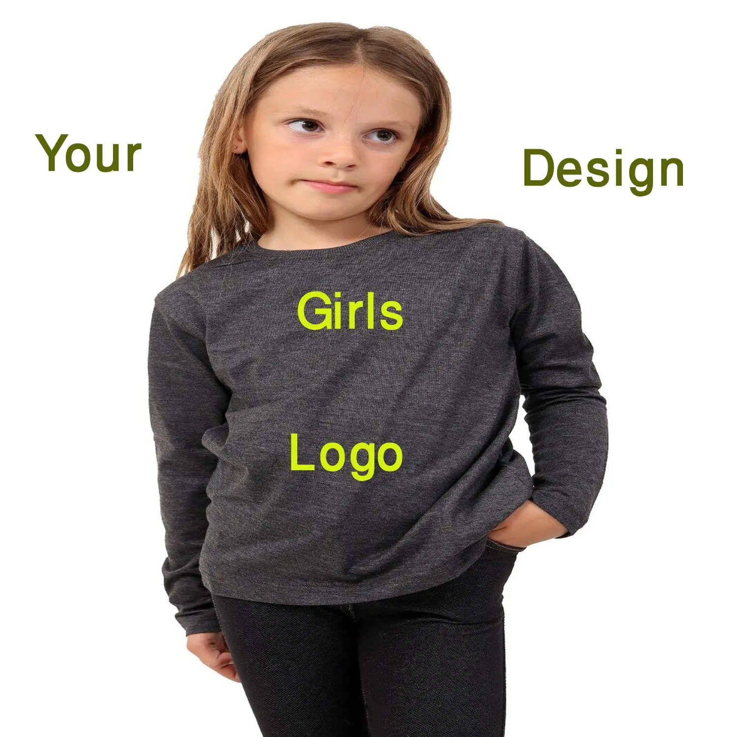 Toptan özel logo yeni trendy kızlar yeni tasarım anlamda kısa kollu t-shirt kızlar şık elbise doğrudan fabrika BD