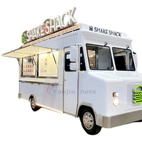 White Coffee Ice Cream Truck Burger Van Pizza Taco Catering Trailer Electric Mobile Food Truck on Sale with Lights