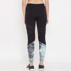 Leggings pour femmes de haute qualité, couleur unie, taille élastique, spandex/polyester, séchage rapide et respirant, fabriqué sur mesure au Pakistan - Product Image 2