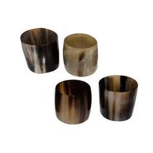 ห่วงใส่ผ้าเช็ดปากรูปเขาควายธรรมชาติอุปกรณ์เสริมสำหรับตกแต่งโต๊ะสำหรับงานปาร์ตี้ - Product Image 1