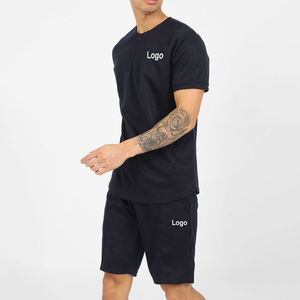 Men 2 Piece <b>Shirt</b> With Shorts Quick Dry 100% Cotton casual Streetwear Screen Printed <b>Sun</b> Faded Set Your Own Logo OEM Service - Product Image 1
