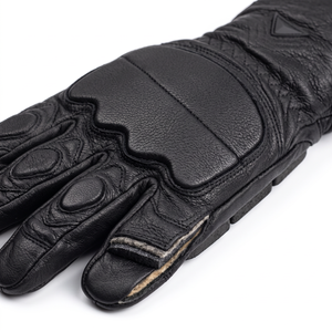 Gants de travail professionnels anti-choc pour extérieur, paume en cuir de chèvre, maille 4 couches, résistance aux coupures, manchette longue - Product Image 3