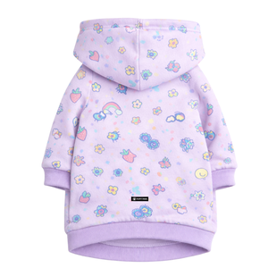 Sudadera con Capucha para Perro Good Vibes, Diseño Gráfico Morado, Sudadera de Forro Polar Suave para Mascotas, Sudadera Cálida y Acogedora para Invierno - Product Image 5