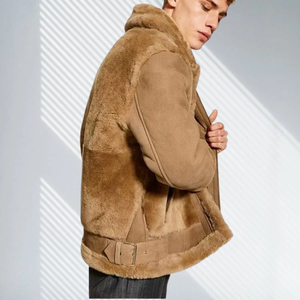 2025 Veste Sherpa d'hiver formelle enduite tendance avec logo avant pour hommes - Product Image 2