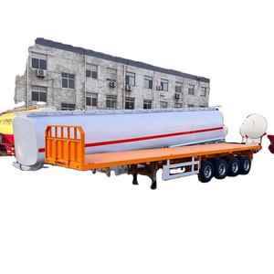 Used 4 Axle 40FT Steel Container <b>Flatbed</b> Semi-Trailer 80T Max Payload - Product Image 2