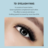 Votre marque personnalisée 0.07mm 7D W en forme de longue fibre synthétique naturelle sans cruauté doux Volume préfabriqué extension de faux cils