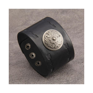 Pulsera de cuero Vintage para hombre, brazalete de cuerda marrón - Product Image 2