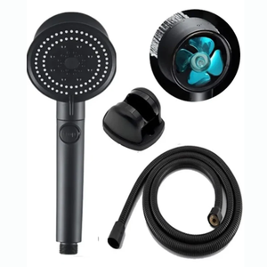 Ensemble de douche à 5 fonctions avec propulseur turbo et support réglable - Product Image 1