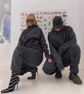 ชุดสเวตเตอร์มีฮู้ดสำหรับผู้หญิงชุดเซต2ชิ้นเสื้อฮู้ดสำหรับใส่วิ่งแขนยาวสำหรับฤดูหนาวออกแบบได้ตามต้องการ - Product Image 6