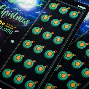 Carte de conception en couleur impression recyclable billets de loterie à gratter personnalisés pour cartes à gratter et à gagner billets de loterie de jeu - Product Image 3