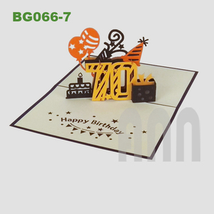 ANN HANDICRAFT BG066 3D Pop Birthday Greeting Cards-Handmade 4-Color UV Printed Souvenir <b>Paper</b> Material - Product Image 4