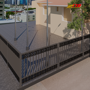 Panneaux de clôture de jardin en fer forgé artistique ensemble de clôture en métal extérieur pour villas cours privées et voies - Product Image 3