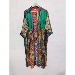 กิโมโนผ้าฝ้ายอินเดียมัดย้อมผ้าทอเก็บความร้อนสำหรับฤดูใบไม้ผลิชุดชายหาดของขวัญที่สมบูรณ์แบบสำหรับคุณแม่ผู้หญิงใช้ในโรงแรมอาบน้ำ - Product Image 6