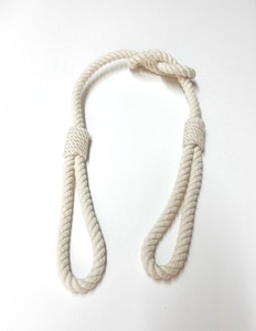 White Cotton Rope <b>Curtain</b> <b>Tieback</b> - Product Image 5