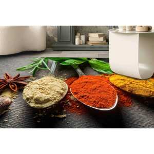 Vibrant Spices Printed Rug: Dining Room, Modern, Non-Slip,Chenille Rug - Product Image 4