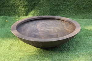 Nouvelle arrivée ronde marron FRP incassable étang de jardin meilleur prix finition rugueuse pots de fleurs et jardinières pour la maison utilisation au sol du jardin - Product Image 5