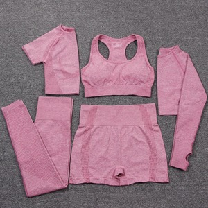 Ropa deportiva de verano para mujer, conjunto de Yoga, respetuoso con el medio ambiente, transpirable, 100% de algodón, entrenamiento, gimnasio, Sujetador deportivo, pantalones cortos, mallas superiores - Product Image 2