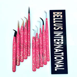 Pince à cils à logo personnalisé Pro Notch Outil d'extension de cils à 3 angles avec pointe en acier de haute précision et en fibre de plastique pointue - Product Image 4