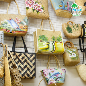 กระเป๋าชายหาดผักตบชวาและฟางใส่กระเป๋าชายหาดใส่ของในฤดูร้อน - Product Image 2