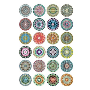 Sous-verres en bois imprimés élégants pour table moderne Sous-verres en bois rustiques avec illustration florale imprimée - Product Image 2