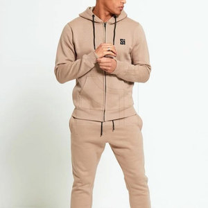High Quality 100%Cotton Tech Fleece Gym <b>Tracksuit</b> <b>Plain</b> Oversized Two Piece Gym <b>Tracksuit</b> for Men - Product Image 6