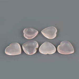 Cuarzo Rosa natural en forma de corazón cabujón corte de piedras preciosas sueltas 16MM hacer hermosas joyas de mayorista a bajo precio - Product Image 1
