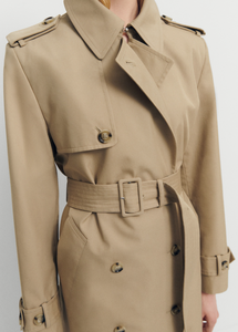 <span class=keywords><strong>Trench</strong></span> da <span class=keywords><strong>Donna</strong></span> di Alta Qualità su Misura Casual ed Elegante a Doppio Petto in Cotone <span class=keywords><strong>Marrone</strong></span> Chiaro Adatto per l'Uso Quotidiano e il Lavoro - Product Image 5
