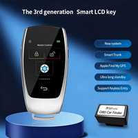 Clé de voiture intelligente LCD CF799 à 4 boutons avec écran tactile, télécommande numérique avec application mobile, entrée sans clé et partage de clé (vente en gros)