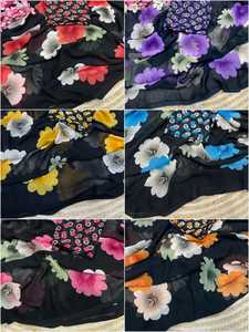 Hermoso Sari de Georgette con Estampado Floral, Blusa Elegante de Diseñador Exclusivo, para Novias, Fiestas Étnicas, Bodas y Festivales para Mujeres - Product Image 2