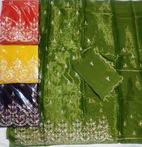 ชุดสูทผู้หญิงแฟชั่นอินเดียปักด้วยมือดีไซน์เนอร์ทันสมัยสำหรับงานปาร์ตี้ทำจากผ้าโปร่งบาง - Product Image 1