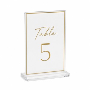 Acrylic <b>Table</b> <b>Number</b> <b>Holder</b> <b>Wedding</b> <b>Table</b> <b>Numbers</b> Sign <b>Holder</b> Clear Display Stand for <b>Wedding</b> Banquet Party Decor - Product Image 1