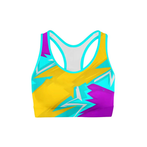 Soutien-gorge de sport respirant à séchage rapide, écologique, léger, en Spandex/Nylon pour femme, sublimation, haute qualité, design uni personnalisable - Product Image 3