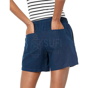 Shorts Bermuda Femme Décontractés Modernes Taille Haute 100% Coton Séchage Rapide Respirant Écologique Coupe Classique Fermeture à Cordon Quotidien - Product Image 6