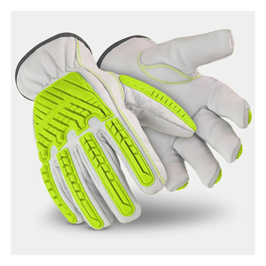 Gants en cuir avec protection des doigts en TPR pour utilisation dans les champs pétrolifères, gants de sécurité résistants aux chocs pour les travaux de construction et les mines - Product Image 6