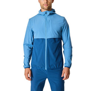 Ensemble coupe-vent personnalisé pour hommes-Veste courte et jogging Survêtement deux pièces à fermeture éclair Vêtements d'hiver en polyester - Product Image 3