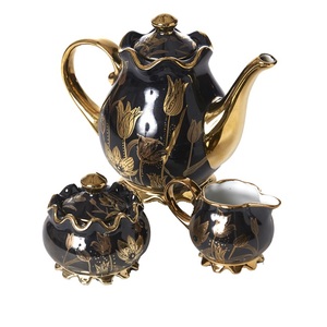 Vente chaude Conception Martelée Hôtel Restaurant Traiteur Service À Thé En Métal Service À Thé En Métal En Laiton Pur Thé Café Service Bouilloire Ensembles - Product Image 6