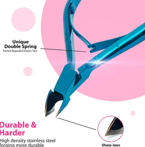 Precio de fábrica profesional pinza para uñas cortador de cutículas instrumentos de belleza de acero inoxidable duraderos curvos para dedos al por mayor - Product Image 5