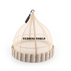 Luxury <b>Round</b> Rattan Food Serving <b>Tray</b> Premium Quality Handmade Serving Platter Classic Stylish New Rattan Serving <b>Tray</b> - Product Image 4