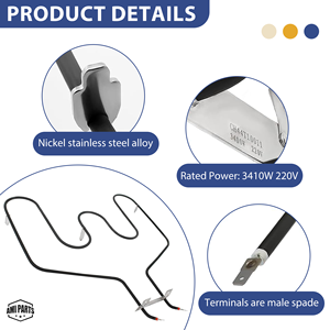 Elemento de Cocción para Horno WB44T10011, Compatible con Hornos Hotpoint Kenmore, Elemento Calefactor para Estufa Hotpoint Americana - Product Image 2