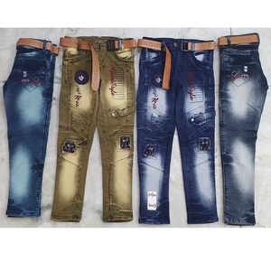 Pantalones vaqueros de mezclilla hechos a mano para niños, jeans de alta calidad personalizados y cómodos que absorben el sudor, geniales, de verano - Product Image 1