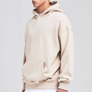 Vente en gros de sweats à capuche personnalisés pour hommes, grande taille, haute qualité, coupe oversize, épaules tombantes, style streetwear, vierges, 100% coton, ODM - Product Image 4