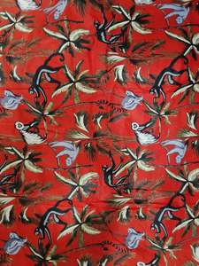 Tela Popelina con Estampado Animal Rojo, Venta al por Mayor, Tejido Transpirable 100% Algodón Orgánico Peinado, Ecológico para Niñas y Niños - Product Image 3