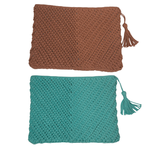 Fabriqué à la main Vintage Crochet dames sac à main doux personnalisable écologique Polyester coton doublure bouton fermeture cadeau parfait - Product Image 4