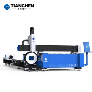 Tianchen mesin laser cnc sinar H, mesin pemotong Laser lembar logam dan tabung logam diameter 12m panjang 350mm serbaguna