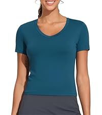 Camiseta de moda para mujer con cuello redondo de manga corta tela de algodón de estilo liso informal perfecta para el uso diario y al por mayor a granel - Product Image 4