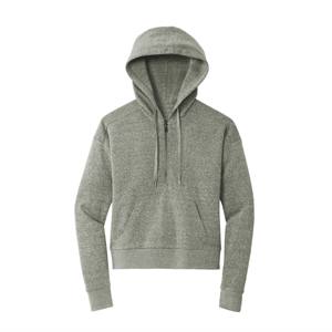 Lightweight <b>Womens</b> Half-<b>Zip</b> <b>Grey</b> <b>Hoodie</b> Fashionable and Versatile Hooded Pullover for Layering, Great for Spring - Product Image 1