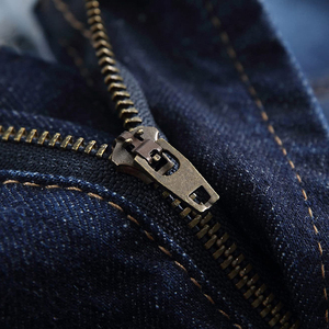 Vente en gros de pantalons en denim 100% coton personnalisés avec fermeture éclair et braguette pour hommes - Product Image 5